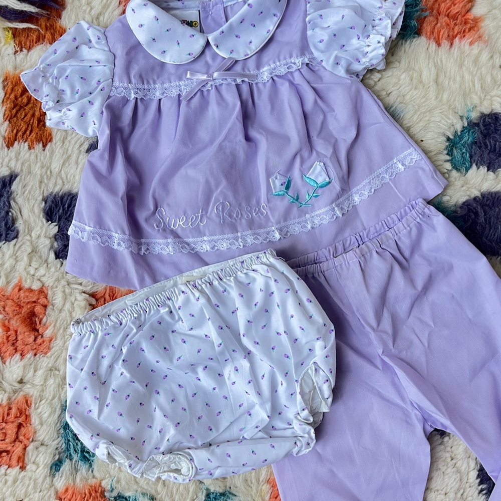 Mayfair Vintage 90s Lavender Baby Outfit